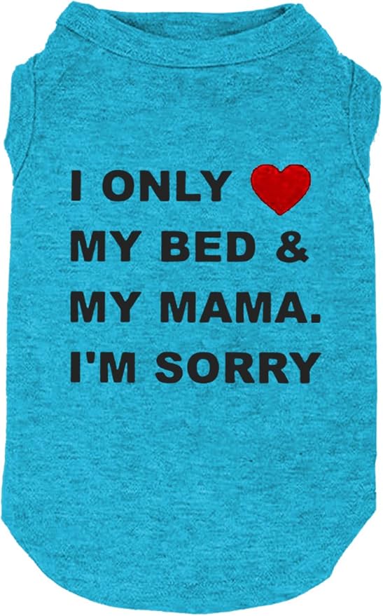 Dog Shirts Letter Printed Vest for Small Large Dogs Slogan Costume Dog Pajamas Puppy Gift Pet Clothes Mama's Boy (X-Large, O-Blue01)
