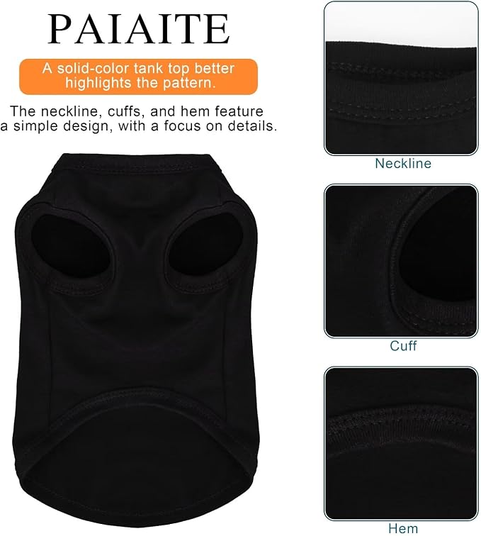 Discover Cozy Cotton Canine Wear: Lightweight, Breathable and Soft, Dog Shirt Vest with Eye-Catching Graphics(HIGH Five), Keeping Your Furry Friend Warm and Comfy! Black XS