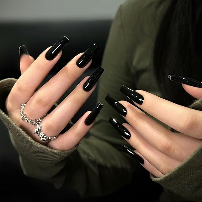 Major Dijit Quick Air Dry Nail Polish Black Regular Nail Polish Non UV Gel Hema 0.34 fl oz.