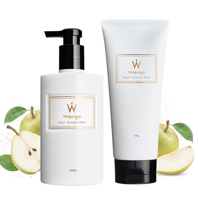 Wonjungyo Shampoo and Treatment Set – Moisturizing Repair Hair Care for Dry & Damaged Hair, K-Beauty, Made in Japan