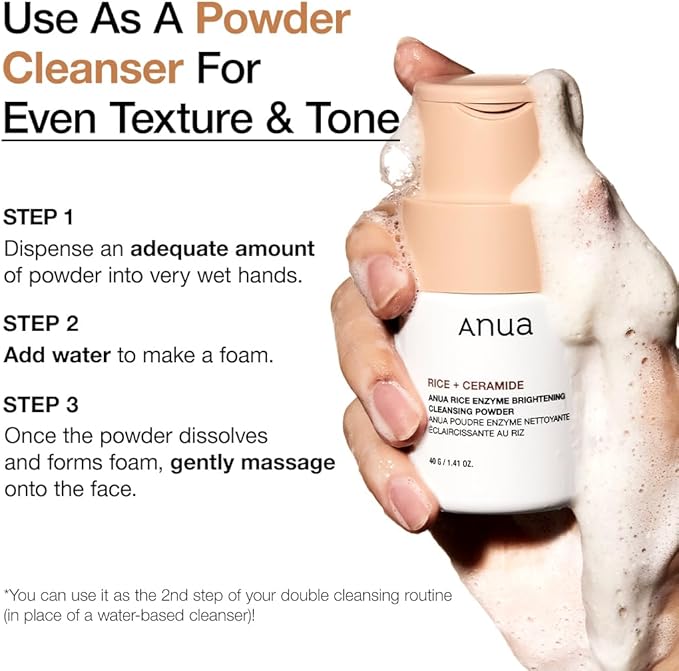 Anua Rice Trio Set : Rice Cleansing Powder & Milky Toner & Hydrating Serum, Marshmallow face mask maker, for Glass skin,Korean Skincare