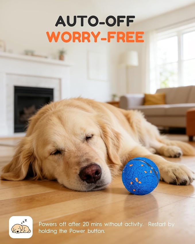 osou Smart Interactive Dog Toys, Automatic Moving & Bouncing Dog Ball for Medium & Large Dog Breeds, E-TPU Durable & Waterproof, with Irregular Motion to Encourage Active Play