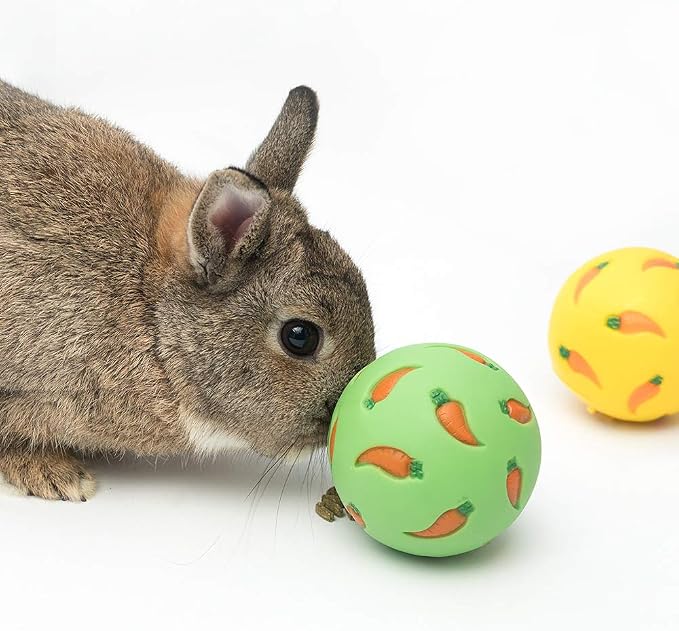 Niteangel Small Animal Treat Ball: Adjustable Treat Dispenser | Encourages Exploration & Reduces Boredom - Snack Ball for Guinea Pigs Rabbits Hedgehogs and Other Small Pets