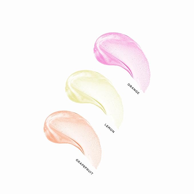 NICKA K NEW YORK GLO Fruity Lip Gloss Set – Grapefruit, Lemon & Orange – Hydrating, Non-Sticky, Long-Lasting Shine (MLGFR1 Glo)