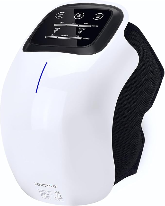 FORTHIQ Knee Massager Smart with Heat, Red Light and Vibration, 3-in-1 Cordless, 2025 Updated Edition, Gifts for Grandma & Grandpa, FSA-HSA Eligible