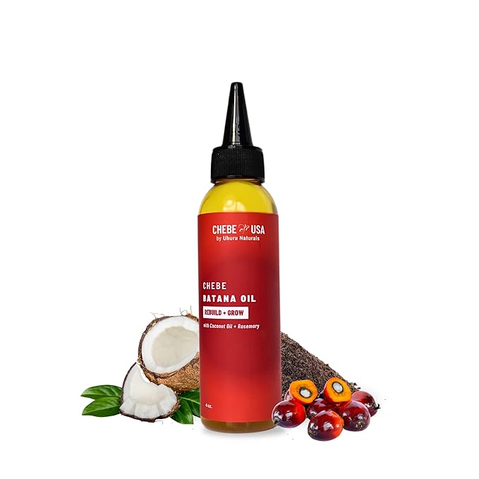 Uhuru Naturals Raw Batana Oil (2 0z) 100% Pure & Organic from Honduras Dr. Sebi Cold-Pressed Hair Growth for Thicker, Stronger Hair