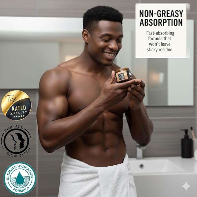 Body Butter for Men- Cocoa King Body Butter - Cocoa butter and Cologne Scent - 5.26 oz Body Cream Blend