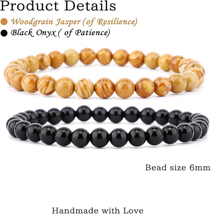 NCB 2.3-Piece 4mm Natural Crystal Gemstone Stretch Bracelets – Handmade Reiki Energy Healing Jewelry for Meditation,Yoga, Unisex