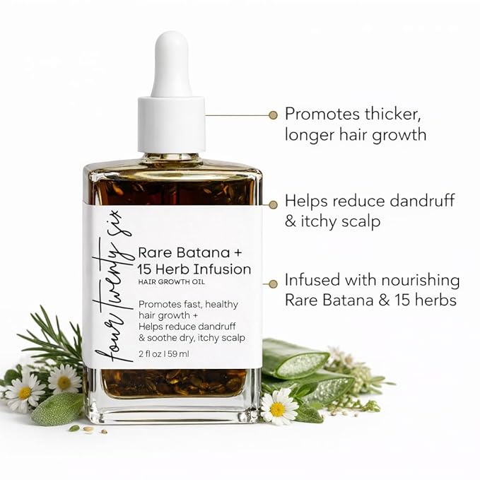 Hair Growth Oil with Rare Batana & Ayurvedic Herbs - Extra Strength Natural Treatment for Thinning Hair Loss, Edges, Scalp Health - Strengthens & Thickens All Hair Types - 30+ Botanicals - 2oz