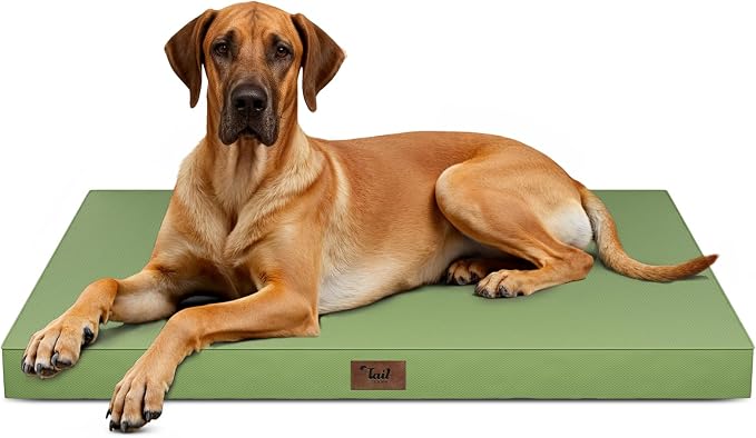 Jumbo Waterproof Orthopedic Dog Bed for Extra Large Dogs | Egg Crate Foam, Pressure Relief, Fits 54x37 Crates, Machine Washable 1680D Oxford Cover, Indoor & Outdoor Use, Up to 150 lbs