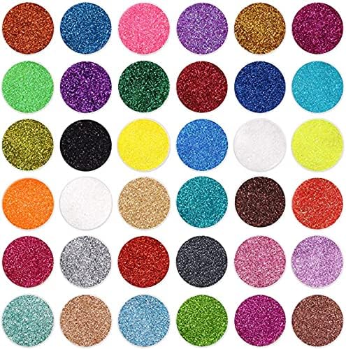 36 Colors Set, Fine Glitter for Resin, Arts and Craft Supplies Glitter, Cosmetic for Body Nail Face Hair Eyeshadow Lip Gloss Makeup, Festival Decoration
