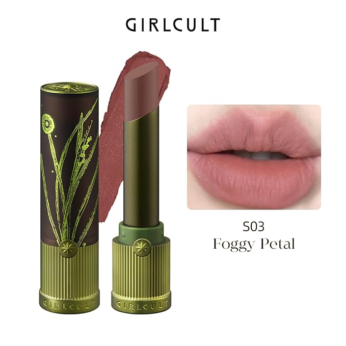 GIRLCULT Matte Lipstick – Long Lasting Velvet Finish, Smudge Proof & Lightweight Lipstick for Women, Transfer Proof One-Swipe Color, Gift for Her (S03)