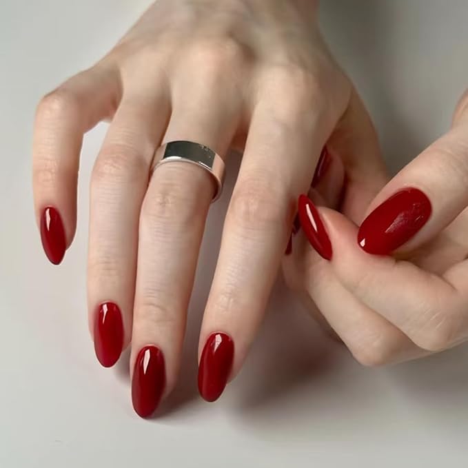 COSMOO 13ml Red Quick Dry Nail Polish, Red Long-Lasting Nail Lacquer for Nail Art Varnish, 0.43 fl oz