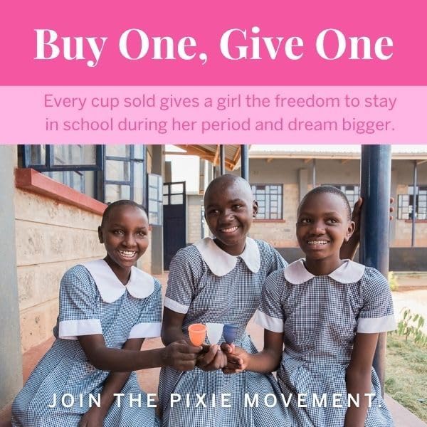 Pixie Soft Menstrual Cup - Ranked 1 for Most Comfortable Reusable Period Cup - Buy One We Give One - Includes Ebook Guide, Cleaning Wipes, Lube, & Storage Bag - Tampon and Pad Alternative