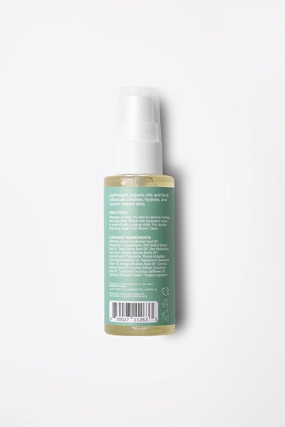 Rosehip Cleansing Oil Gentle Makeup Remover - Oil Cleanser for Sensitive Skin Double Cleansing - Dermatologist Tested Face Cleanser with 14 Botanical Complex pH Balanced - 1.8 fl oz