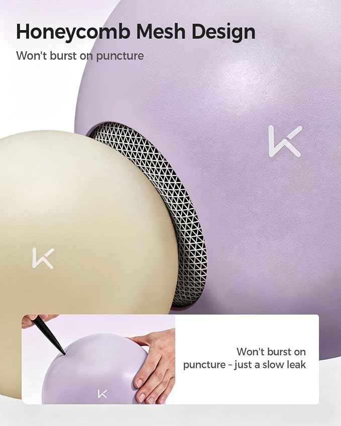 KEEP Exercise Ball Anti-Burst - Thickened Yoga Ball Pilates Ball for Physical Therapy, Fitness Ball for Workout, Core Strength and Physical Therapy