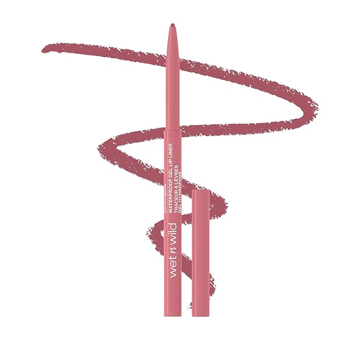 wet n wild Perfect Pout Matte Retractable Gel Lip Liner Pencil, Rich Creamy Long Lasting Color, Well-Defined and Flawless Application, Vegan & Cruelty-Free - Purple Lay Down the Mauves