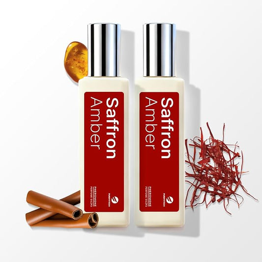 purefittech Pheromones Perfume Oil for Women, Saffron Amber Fragrance Roll-on Long Lasting Pheromone Perfume Oil, 0.68 fl oz (2 * 10ml) Travel Size Pure Essential Oil Parfum Made in USA