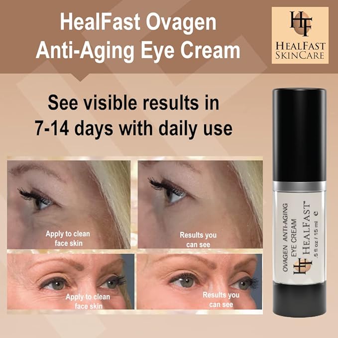 HealFast Ovagen Anti-wrinkle Eye Cream With Retinol (0.5 Oz) & Hyaluronic Acid To Brighten Dark Circles – Reduce of Puffiness – Suitable For All Skin Types