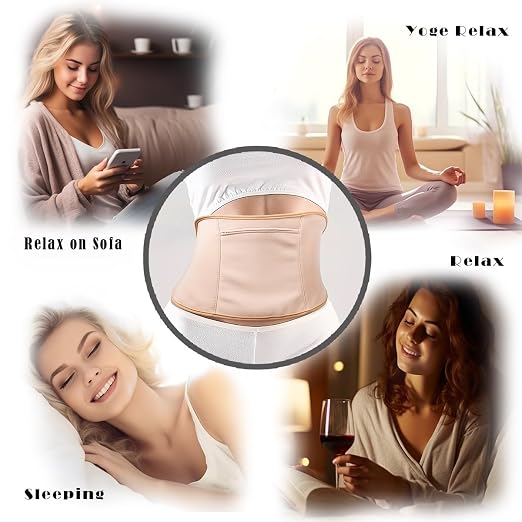 Castor Oil Pack - for Liver Detox & Belly Comfort, Leak-Proof Waterproof Layer, Reusable Hot Cold Therapy Pack, Organic Cotton Flannel, Includes Storage Bag (Oil Not Included)