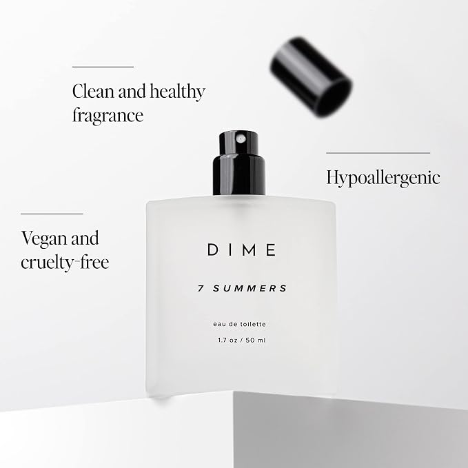 DIME Beauty 7 Summers Perfume for Women - Sweet Floral Eau de Toilette with Bergamot, Vanilla Orchid and Coconut, Clean, Vegan, Cruelty-Free Fragrance, 1.7 oz / 50 ml