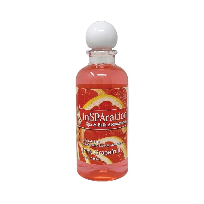 inSPAration Spa and Bath Aromatherapy 122X Spa Liquid, 9-Ounce, Pink Grapefruit
