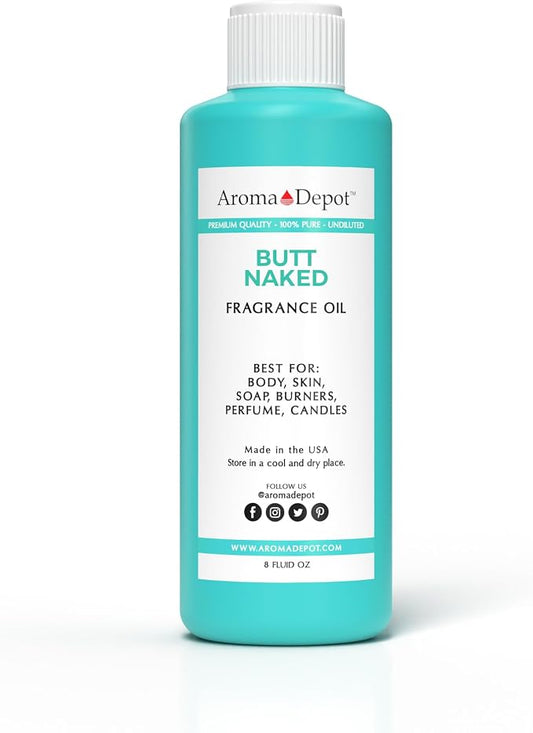 Aroma Depot 8 oz. Butt Naked Type Unisex Perfume/Body Oil Our Interpretation, Premium Quality Uncut Fragrance Oil