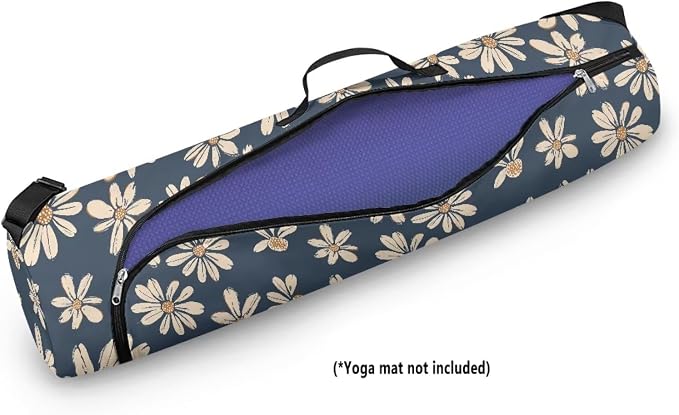 Yoga Mat Bag with Adjustable Shoulder Strap and Handle Zipper, 30in Wide x 6.3in Diameter for Yoga Mat Storage