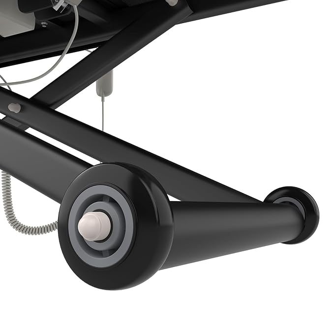 pouseayar Heavy Duty Electric Massage Table, 32" x 75" Black, Electric Lift & Backrest, 2 Motor Adjustable, Supports Up to 1000 lbs