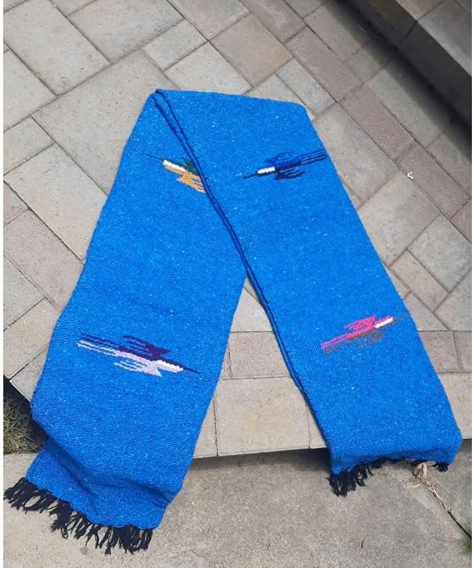 Open Road Goods Mexican Thunderbird Yoga Blanket, Handwoven Throw for Yoga, Meditation, and Home Décor – Versatile Blanket for Beach, Picnic, Camping, or Outdoor Use