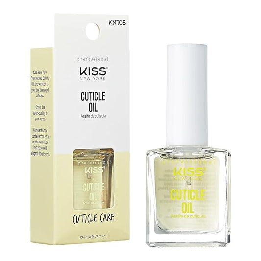 KISS NEW YORK Nail and Cuticle Oil, Infused with Natural Oils, Cuticle Care for Dry, Damaged Cuticles, Made in Korea