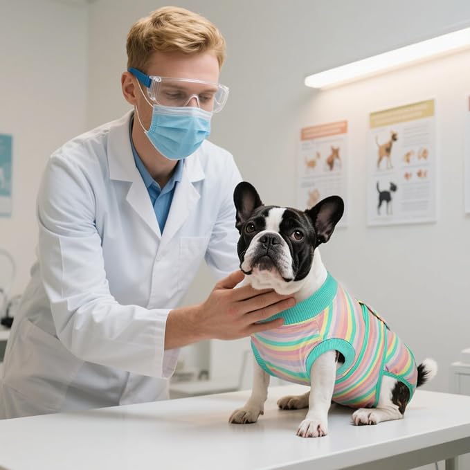 Kuoser Recovery Suit for Dogs Cats, Soft Dog Surgery Suit Female Male Spay | Professional Dog Onesie for Surgery, Substitute E-Collar & Cone, Prevent Licking Dog surgical suit Pet Neuter Suit