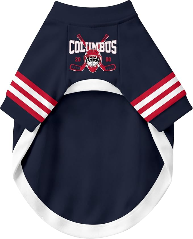 Columbus Dog Clothes Personalized Pet T Shirt for Dogs Gift | Custom Name Number Jersey Style Pet Shirt for Dog