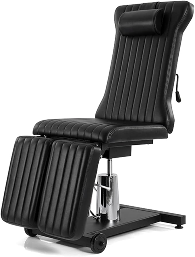 TATARTIST Hydraulic Tattoo Chair Client Facial Bed Massage Table 360° Swivel Tattoo Bed Chair Adjustable Professional Salon Spa Beauty Tattoo Equipment (Black)