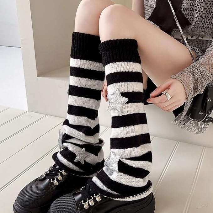 Sexybody Women's Leg Warmers Fashion Knit Warmers Long Socks Cute Y2K Kawaii Japanese Lolita Harajuku Accessories for Girls