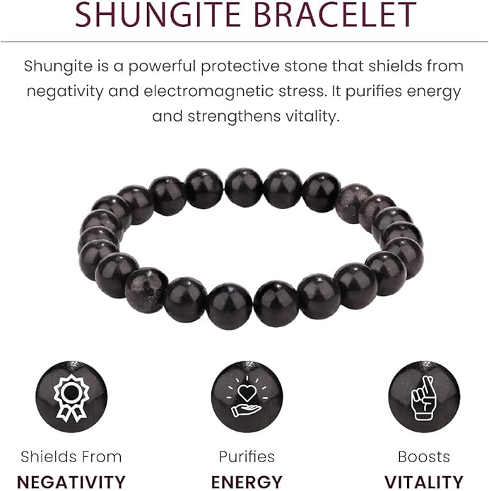 Crystal Vibe 8mm Beaded Bracelets For Women Men - Healing Crystal Bracelet - Adjustable Size