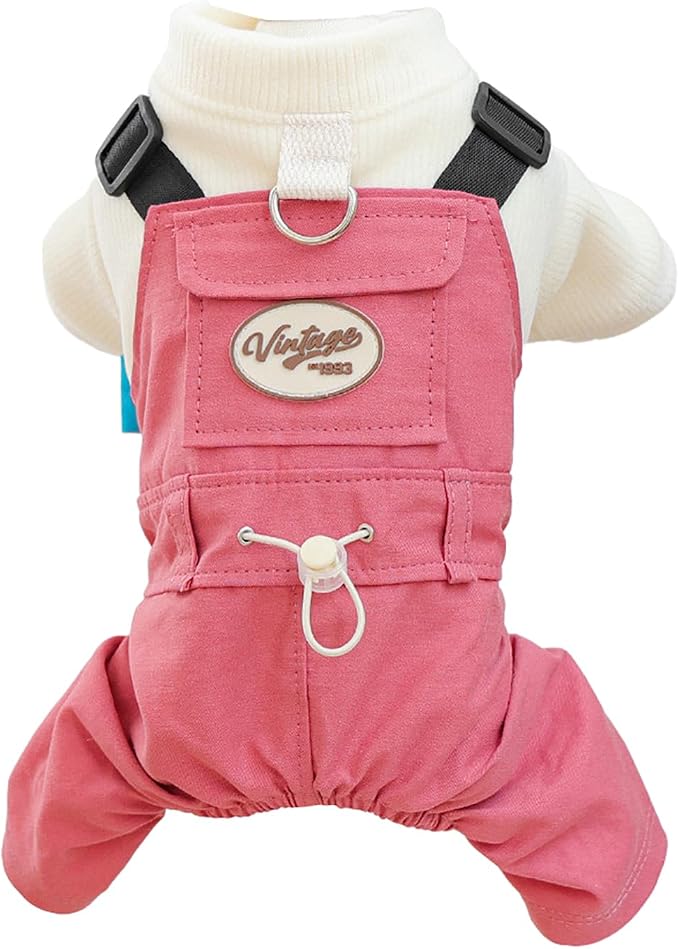 Dog Stylish Overalls Comfortable One Piece Puppy Outfits Summer Bib Overalls for Small Dogs Cute Pet Jumpsuit Onesie Chihuahua Yorkies Birthday Holiday Clothes Costume