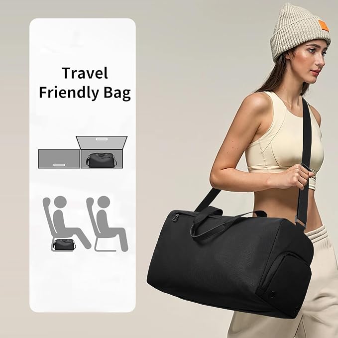 Handbag for Women Yoga Bag Large Capacity Yoga Pad Buckle with Shoe Compartment Water Bottle Sports Gym Bag Travel