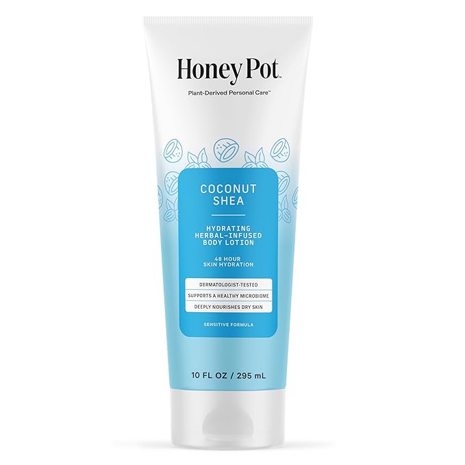 Honey Pot - Hydrating Coconut Body Lotion for Women - Shea Butter and Olive Oil - 48-Hour Moisture Skin Care - No Parabens and Sulfates - 10 Fl Oz