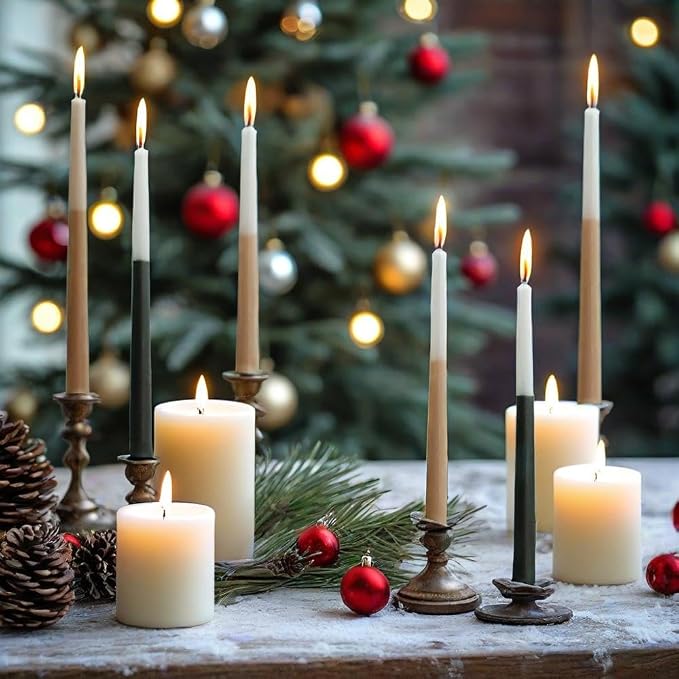 6 PCS Scented Taper Candlesticks 10 Inch Bluebell Scented Candle Aromatherapy Candles Gift Set Gradient Colored Candles for Home Decor Kitchen Decor Wedding Decorations
