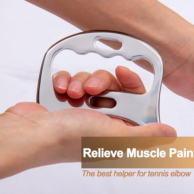 FeelFree Sport 3 in 1 Muscle Scraper Tool-Gua Sha Scraping Tool Physical Therapy Massage Tool-Soft Tissue Mobilization for Back, Legs, Arm (4 PCS (L))
