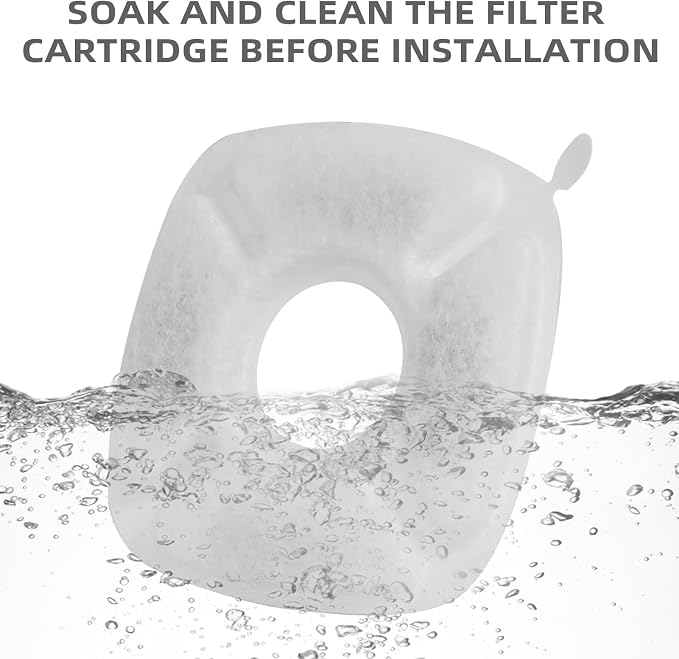 Cat Water Fountain Filter Pet Drinking Fountain Filter, Compatible with 67/95/135/85oz Automatic Pet Dispenser, Triple Filtration Dog Fountain Filter, 4 Pack (4 Carbon Filters+4 Sponge Filters)