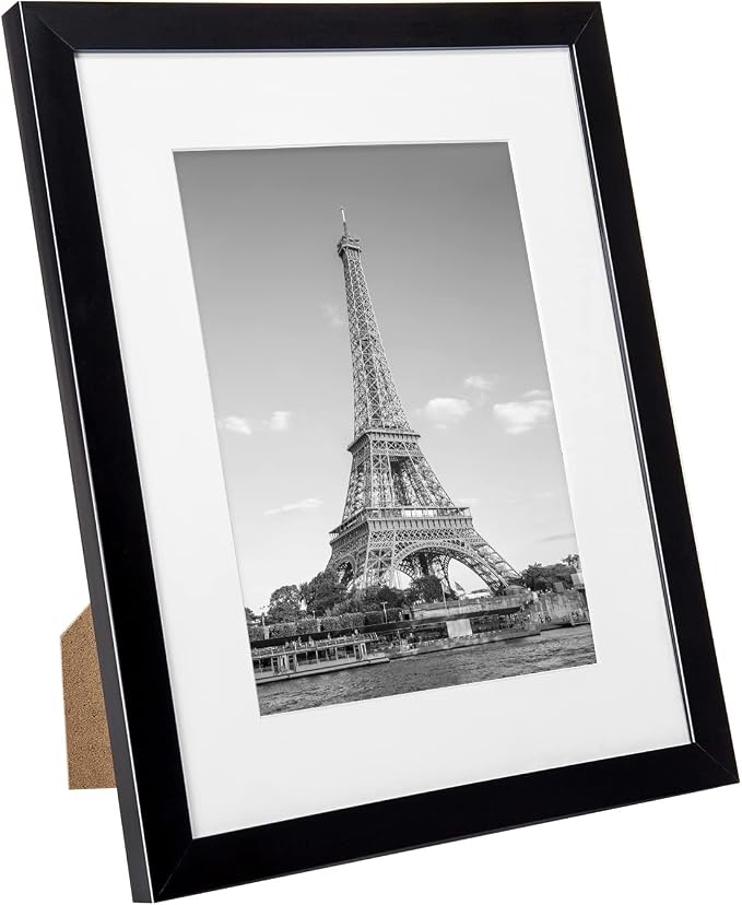 upsimples 8.5x11 Picture Frame Set of 10, Display Pictures 6x8 with Mat or 8.5x11 Without, Multi Photo Frames Collage for Wall or Tabletop Display, Black | Fit 6x8 Photos and 8.5x11 Certificate, Wall or Tabletop Display, For Gallery Hallway Living Room...