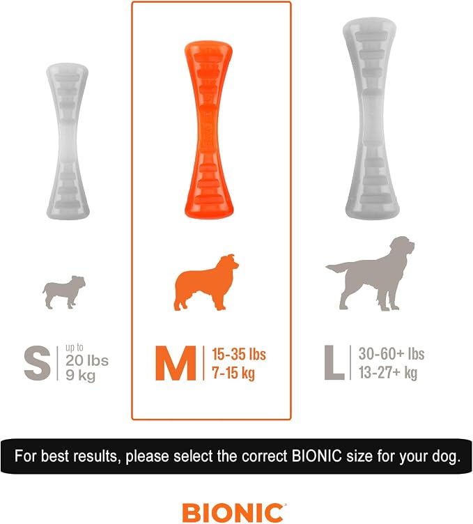 BIONIC Urban Stick Dog Toy for Dogs Between 15-35 lbs, Medium