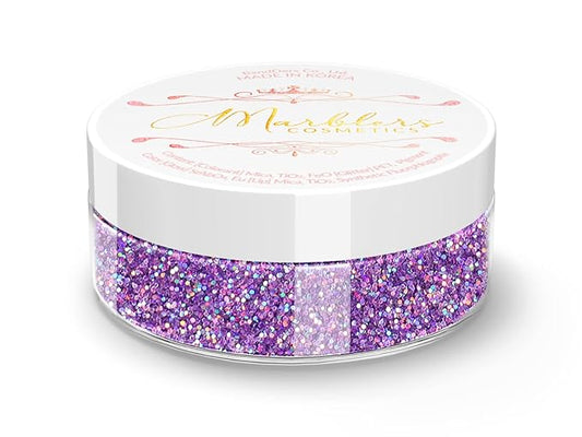 MARBLERS Holographic Face & Body Glitter [Holo Purple] 0.18oz (5g) | Fine | Non-Toxic | Vegan | Cruelty-Free | Festival, Rave & Party Makeup | Eye, Hair, Nail Polish, Eyeshadow | Nail Art | Gel Nail