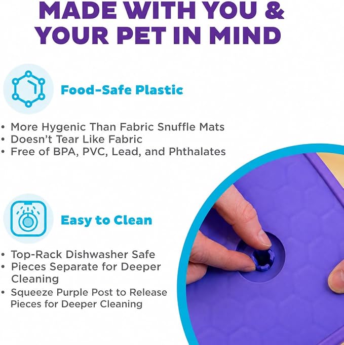 Outward Hound Nina Ottosson Lick N' Flip 3-in-1 Dog Toy Treat Puzzle, 7.4" | Level 1 Easy, Slow Feeder, Lick Mat, Puzzle, Holds 1 Cup Food, Non-Slip Base, No BPA, Interactive Enrichment, Dogs & Puppies