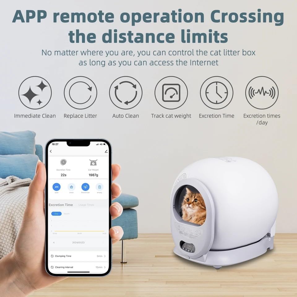 Smart 65l Automatic self-Cleaning cat Litter Box