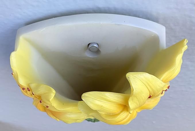 Set of 2 Daylily Day Lily Wall Vase Planters – Waterproof Floral Wall Caddy, 7 x 3.5 x 3 Inch Decorative Flower Holders for Fresh or Artificial Flowers – Handcrafted Home Décor from SassyXpressions
