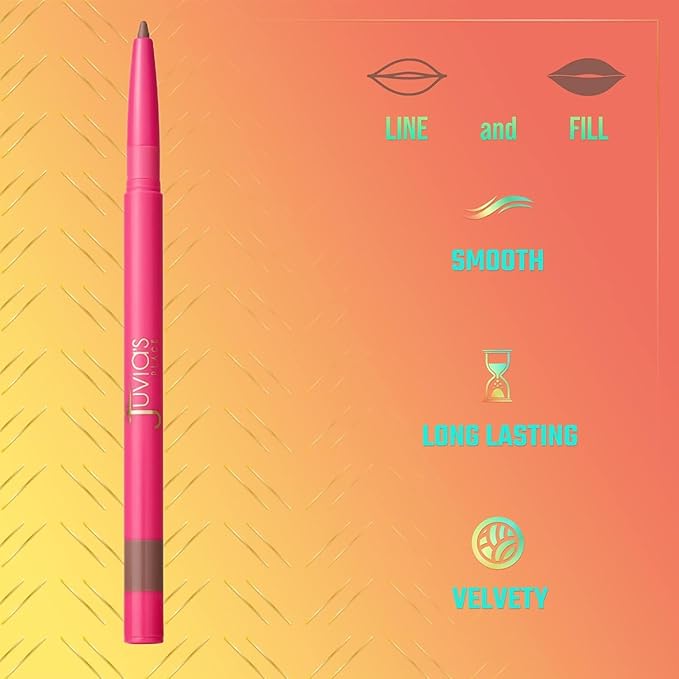 Juvia's Place Coffee Shop Luxe Lip Liner - Espresso - Colorstay Matte Finish Lip Pencil, Makeup for Natural Long Lasting Beauty and Sensational Wear, Lip Stain Kiss Proof Cometics