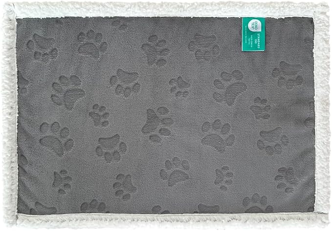 1 Pack 3 Dog Blankets for Small Dogs - 3 pcs Waterproof Dog Blanket Washable - Soft Sherpa Fleece Puppy Blanket for Kitten Doggy, Warm Cat Blankets for Indoor Cats, 16"X23", Grey